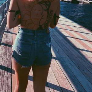 American eagle stretchy shorts high wasted